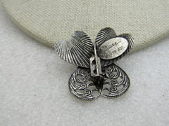 Vintage Angel Brooch Signed Jane with Faux Pearl Red Heart