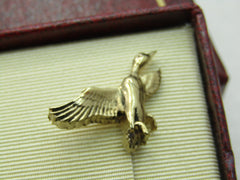 Vintage Hickok Duck Hunter & Duck Tie Clasp & Tack Pin, Original Box Gold Tone