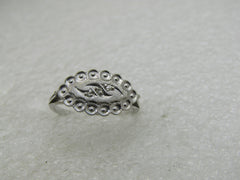 Vintage 14kt White Gold Art Deco Ring, Sz. 7, Signed WH, 2.45 Gr.