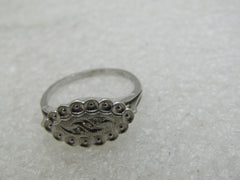 Vintage 14kt White Gold Art Deco Ring, Sz. 7, Signed WH, 2.45 Gr.