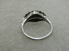 Vintage 14kt White Gold Art Deco Ring, Sz. 7, Signed WH, 2.45 Gr.