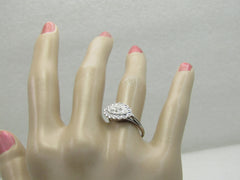 Vintage 14kt White Gold Art Deco Ring, Sz. 7, Signed WH, 2.45 Gr.