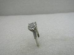 14kt CZ Engagement Ring, with Baguettes, Diamonique, 2.5+ TCW, Sz. 8, 3.42 Gr.