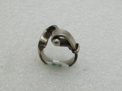 Vintage Sterling Silver Modernist Belt  Ring, Sz. 7, Unisex, Unique