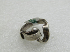 Vintage Sterling Silver Modernist Belt  Ring, Sz. 7, Unisex, Unique