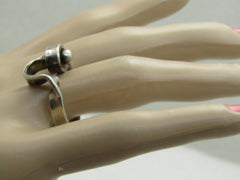 Vintage Sterling Silver Modernist Belt  Ring, Sz. 7, Unisex, Unique
