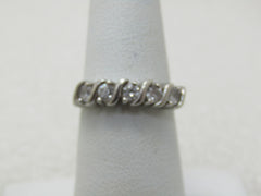 Vintage Sterling Silver CZ Band Ring, Sz. 7, 3.12 gr.