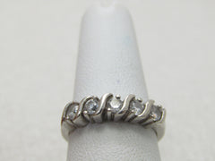 Vintage Sterling Silver CZ Band Ring, Sz. 7, 3.12 gr.