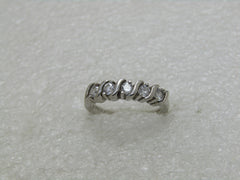 Vintage Sterling Silver CZ Band Ring, Sz. 7, 3.12 gr.