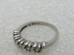 Vintage Sterling Silver CZ Band Ring, Sz. 7, 3.12 gr.