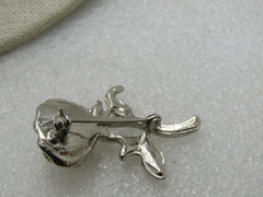 Vintage Rose Brooch with Faux Pearl,  1.75"