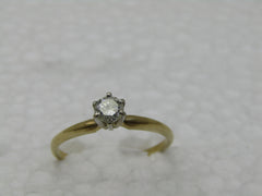Vintage 14kt Diamond Engagement ring, 1/4 CT, Sz. 7, 1.56 Grams