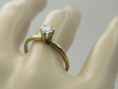 Vintage 14kt Diamond Engagement ring, 1/4 CT, Sz. 7, 1.56 Grams