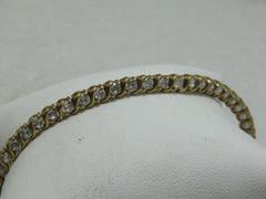 Sterling Gold Vermeil CZ Tennis Bracelet, 7.5", 8+ TCW
