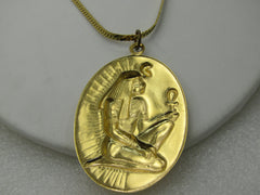 Vintage Egyptian With Ankh Pendant on  Monet, 24" Herringbone Chain