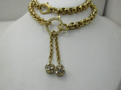 Vintage Lady Remington Rolo Tassel Necklace, 22" With Tassel Pendant Drop