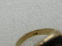 Vintage 14kt Onyx Masonic Ring, Sz. 8, 7.05 Gr. Two-Tone Gold