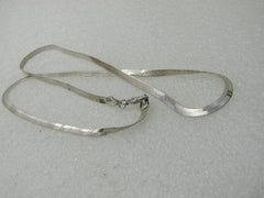 Vintage Herringbone 18" Necklace, 2.5mm wide, Silver Tone
