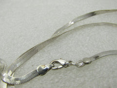 Vintage Herringbone 18" Necklace, 2.5mm wide, Silver Tone