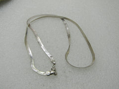 Vintage Herringbone 18" Necklace, 2.5mm wide, Silver Tone