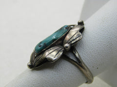 Vintage Sterling Southwestern Turquoise Ring, Sz. 8.5, Appx. 4.40 Gr.