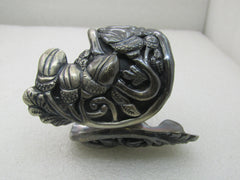 Vintage Sterling Silver Taxco Hinged Wide Bypass Clamper Bracelet, 1940's-1960's