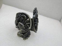 Vintage Sterling Silver Taxco Hinged Wide Bypass Clamper Bracelet, 1940's-1960's