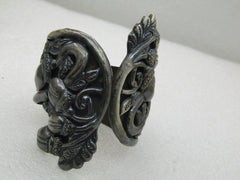 Vintage Sterling Silver Taxco Hinged Wide Bypass Clamper Bracelet, 1940's-1960's