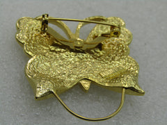 Vintage Butterfly Brooch with Drop, Signed Torino, 1970's-1980's