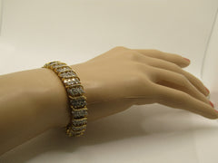 Vintage 14kt Jafa Diamond Tennis Bracelet, 7.25", 4 TCW, 1/2" Wide RESERVED FOR NG.
