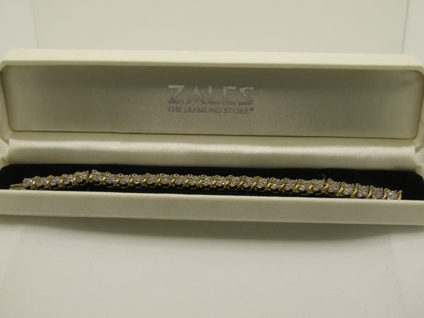 Vintage 14kt Jafa Diamond Tennis Bracelet, TCW, 1/2