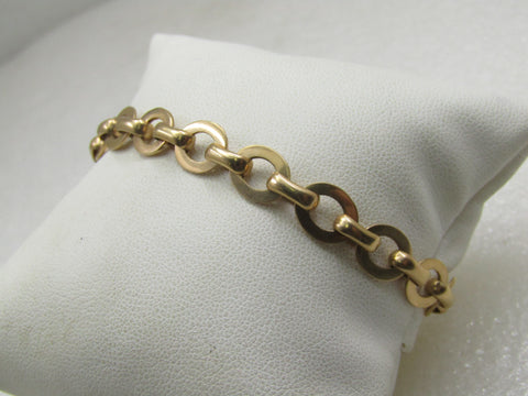 14kt Yellow Gold Oval Link Bracelet, 7.5", 7.5mm , signed Z&F