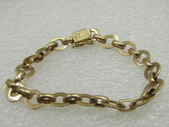 14kt Yellow Gold Oval Link Bracelet, 7.5", 7.5mm , signed Z&F