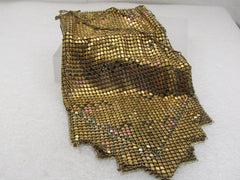 Vintage 1920's El-Sah Mesh Purse with Compact, Signed Whiting & Davis with an appx. 12" Strap - Flapper Purse
