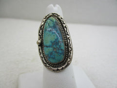 Vintage Southwestern Turquoise Ring, Sz 7, Carico/Royston?  (WB)