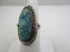 Vintage Southwestern Turquoise Ring, Sz 7, Carico/Royston?  (WB)