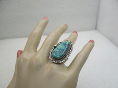 Vintage Southwestern Turquoise Ring, Sz 7, Carico/Royston?  (WB)