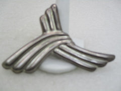 Vintage Sterling Silver Waterfall Brooch, Mexico, Signed TL-62, 29.06 gr.  3" Statement