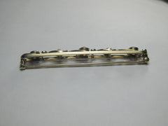 Edwardian 14kt Amethyst & Seed Pearl Brooch