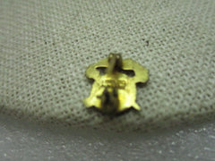 Vintage Sterling U.S. Army Quartermaster Enameled Eagle/Key/Sword Lapel Pin, 1/20 10kt gold