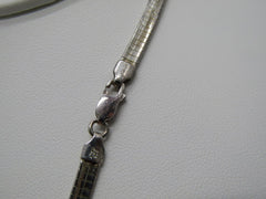 Sterling Silver Milor Omega Necklace/Choker, 4mm, 18", 19.47 grams, 1980's-1990's