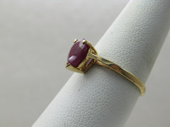 Vintage 10kt 1 CTW Pear-Shaped Ruby Ring, Sz. 7.75, 1.60 Gr.