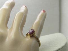 Vintage 10kt 1 CTW Pear-Shaped Ruby Ring, Sz. 7.75, 1.60 Gr.
