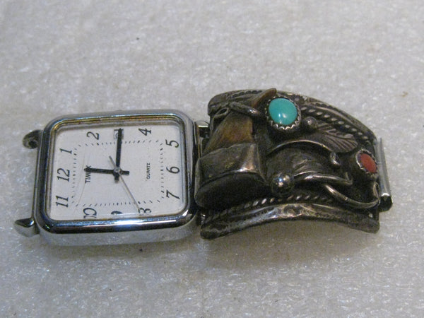 VTG SS Turquoise & Coral Claws Watch Tips deals