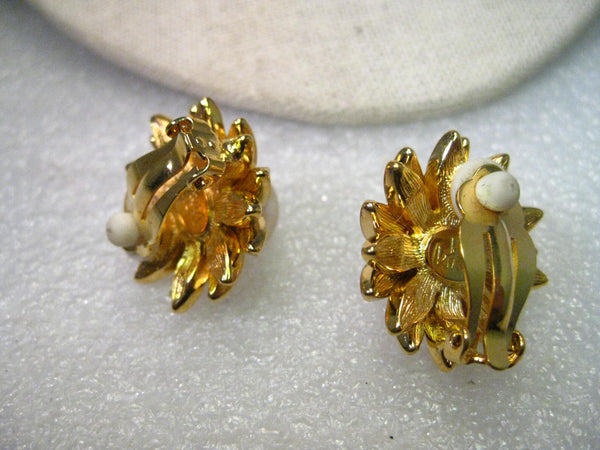 JOAN RIVERS Earrings Clip-Ons, Classic store Round Earrings Gold Dome Faux Seed Pearls