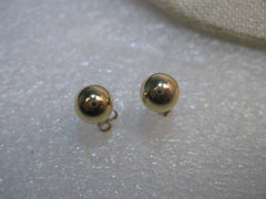 14kt Solid Gold 7mm Gold Stud Earrings, .43 Grams
