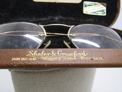 Vintage Orthogon Soft Lite Wire Rim Eyeglasses, 1/10 12kt GF. In Case. Pre 1950's