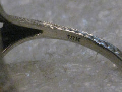 18kt Gold Art Deco Amethyst Ring, Filigree,  sz. 3.25, 1.35ctw 2.9 grams