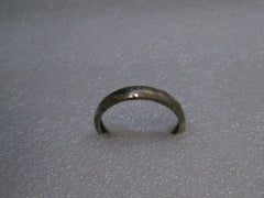 10kt White Gold Wedding Band, Etched/Textured, size 8, .82 grams, 3.8mm wide