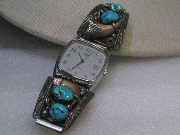 VTG SS Turquoise & Coral Claws offers Watch Tips